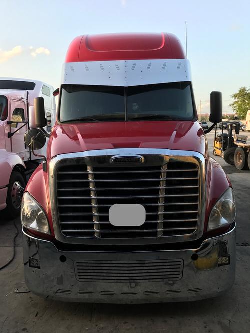 Visor 18" 1/2 Freightliner Cascadia & Day Cab. V-Style with 8 Hidden Light holes (2008-2017)