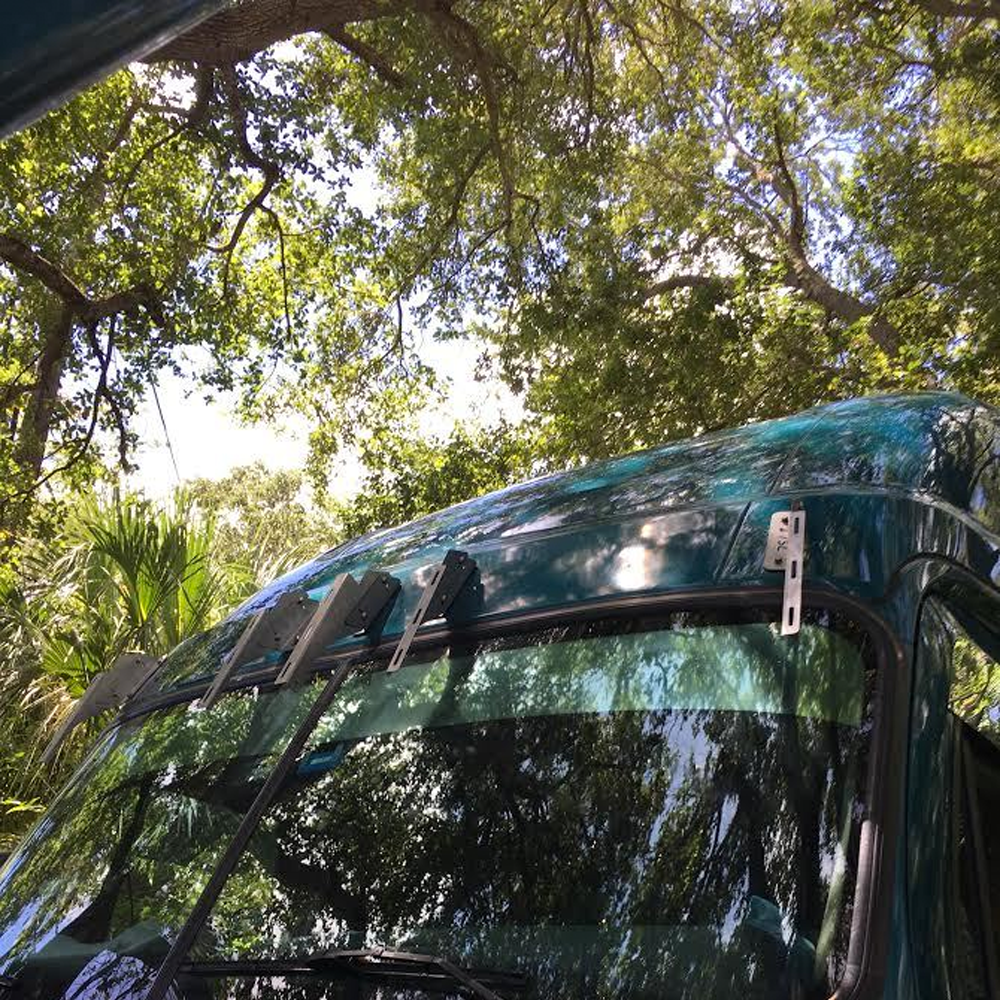 Visor 18" 1/2 Freightliner Cascadia & Day Cab. V-Style with 8 Hidden Light holes (2008-2017)