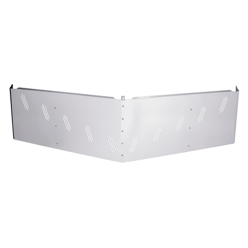 Visor 18" - 20" Stainless Steel Freightliner Century/Columbia/Coronado w/ Hidden Lights Holes in "V" Style. - 2 Hole Side Mount