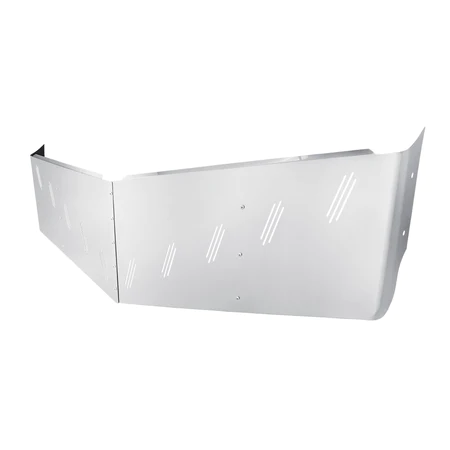 Visor 18" - 20" Stainless Steel Freightliner Century/Columbia/Coronado w/ Hidden Lights Holes in "V" Style. - 2 Hole Side Mount