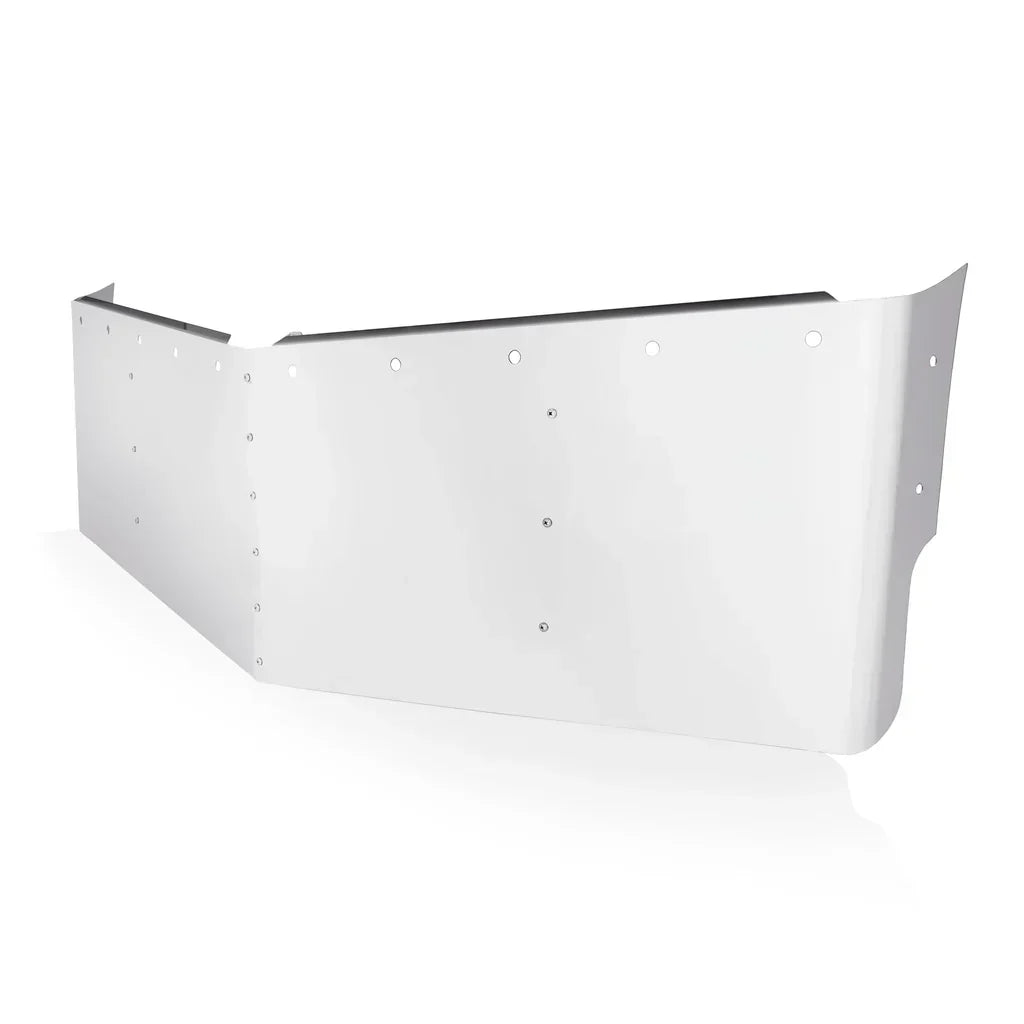 Visor 23" - 22" Freightliner Columbia/Century Semi V Style w/ (10) 3/4” Lights Holes - Stainless Steel 304 - 2 Hole Side Mount