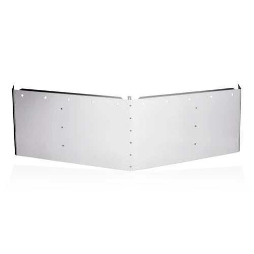 Visor 23" - 22" Semi V Style w/ (10) 3/4" Light Holes, Fits Freightliner Century / Columbia / Coronado 3 Hole Side Mount S.S 304