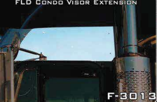 Visor Extension Stainless Steel Freightliner Condo/Classic/FLD 39" x 12"