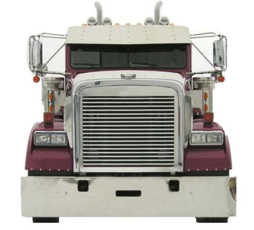 Visor Gangster 15" Stainless Steel Freightliner Flat Top Classic / FLD - Door Mounted Mirros (1991+)