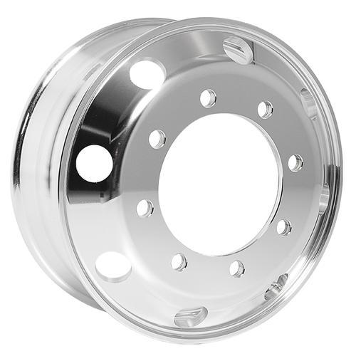 Wheel 19.5 X 6.75, 8 Holes, Both Side Polish Hub Pilot