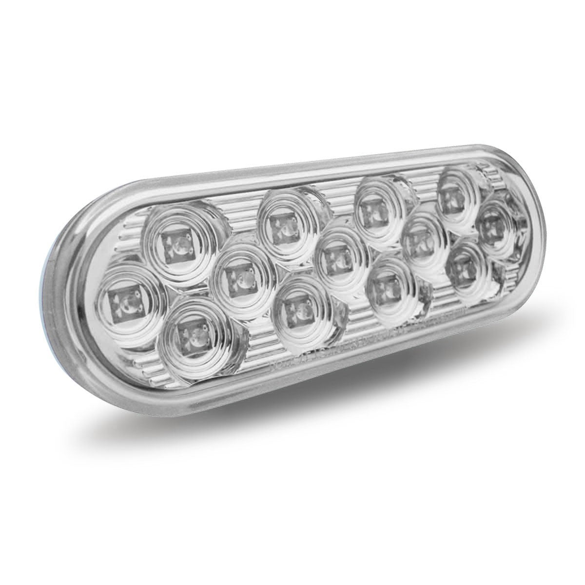 White Back Up LED Oval Mirror Light (13 Diodes)