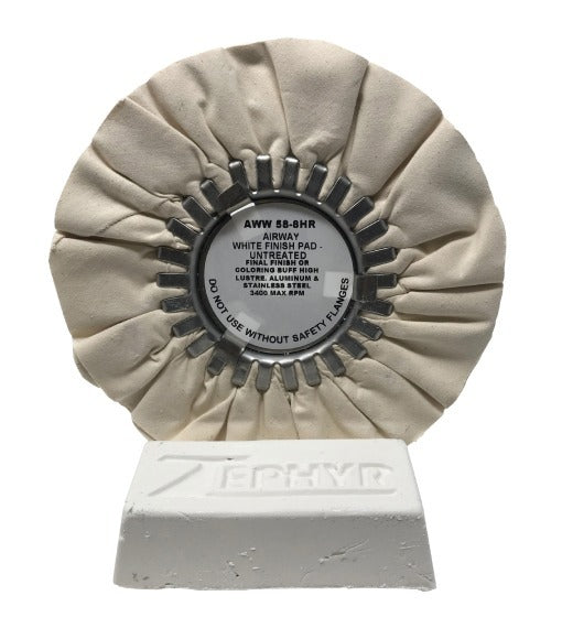 White Untreated Finish Airway 8″ with 1 lb White Bar