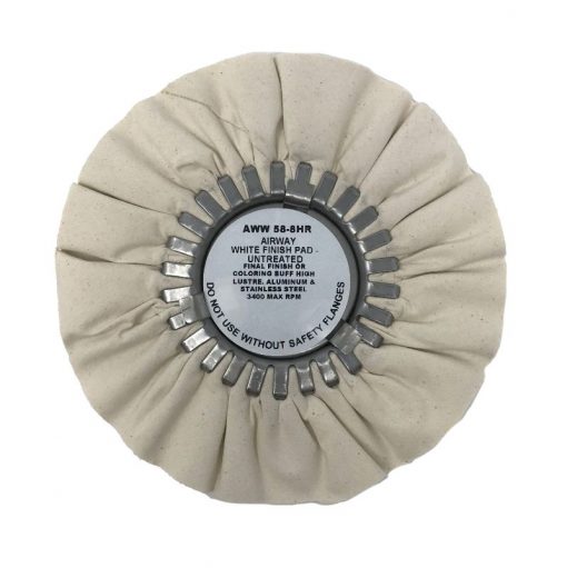White Untreated Finishing Airway 8"