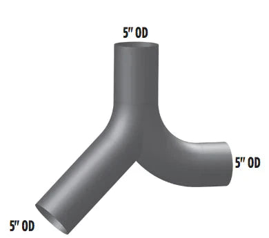 Y-Pipe Exhaust W900 T600 T800 fits Kenworth