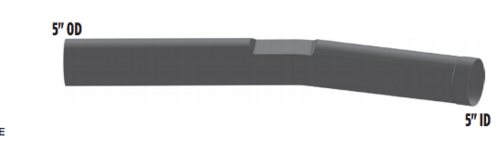 5'' Aluminized Exhaust Pipes fits Freightliner (OD, ID)