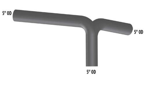 5" DBL 90 Deg. Y Pipe For Freightliner Columbia (Modern Style)