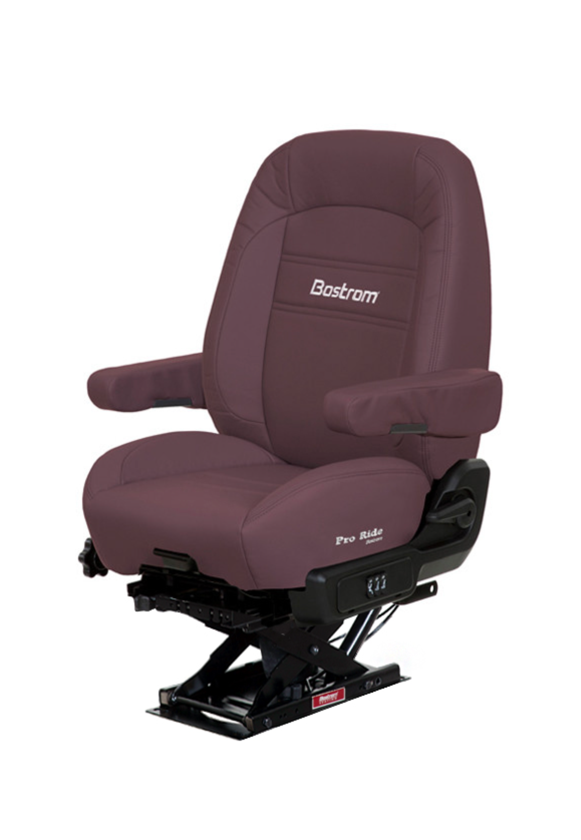 Bostrom Pro Ride Truck Seat in Gray Ultra-leather with Dual Arms