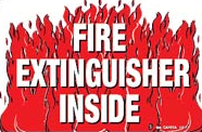 Fire Exting. Inside With Flames