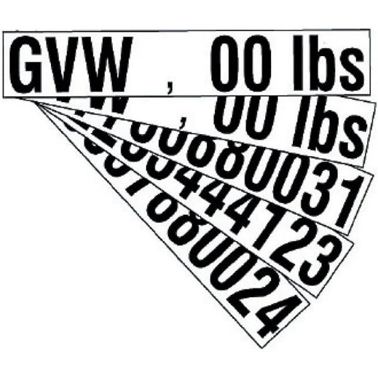 Gross Vehicle Weight Decal Set