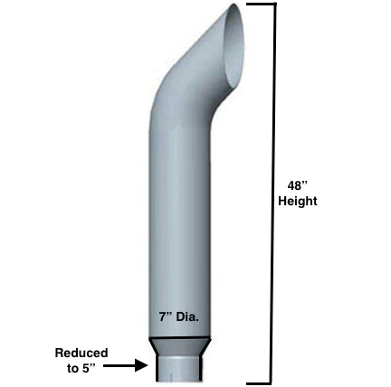 West Coast Curve Cut 7" OD X 48" Reduced To 5".