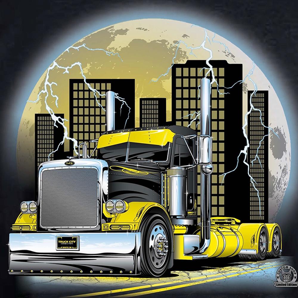 Truck City Chrome & Parts - Yellow 8 Airway Buffing Wheel with 1 lb Tripoli  Bar Heavy/Medium Cut