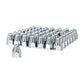 1 1/2" X 2 3/4" Chrome Plastic Bullet Nut Cover - Push-On (60 Pack)