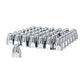 1 1/2" X 2 3/4" Chrome Plastic Bullet Nut Cover - Push-On (60 Pack)