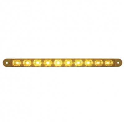 10 Amber Led 9" Flush Mount P/T/C Light - Amber Lens