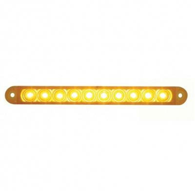 10 LED 6 1/2'' Turn Signal Light Bar - Amber LED/Amber Lens (Bulk)