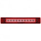 10 LED Conspicuity Reflector Plate Light - Red LED/Clear Lens