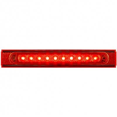 10 LED Conspicuity Reflector Plate Light - Red LED/Red Lens