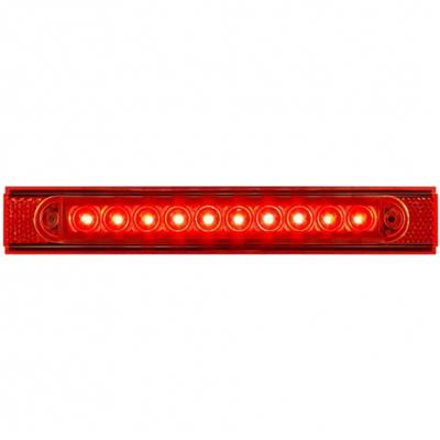 10 LED Conspicuity Reflector Plate Light - Red LED/Red Lens