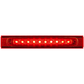 10 Led Conspicuity Reflector Plate Light - Red Led/red Lens Lighting & Accessories