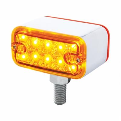 10 LED Dual Function Double Face Reflector Light - T Mount - Amber/Red