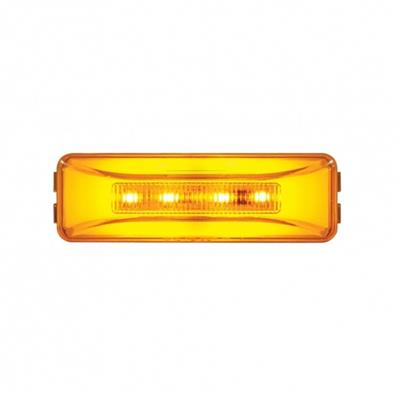 10 LED "GLO" Rectangular Clearance/Marker Light - Amber LED/Amber Lens