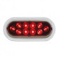 10 LED Oval Stop Turn & Tail Light w/ Bezel - Red LED/Red Lens