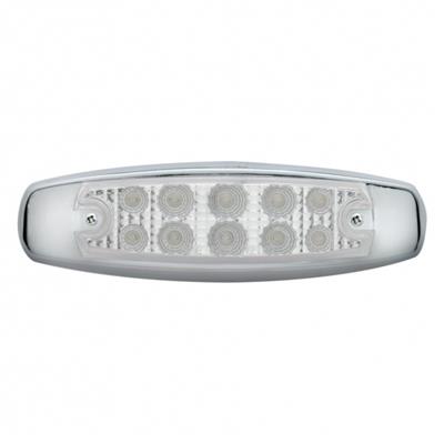 10 LED Reflector Rectangular Clearance/Marker Light - Amber LED/Clear