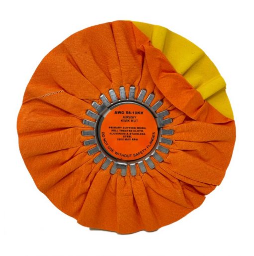 10" Orange / Yellow Kwik Kut Primary Cut Airway Buffing Wheel Signature Series