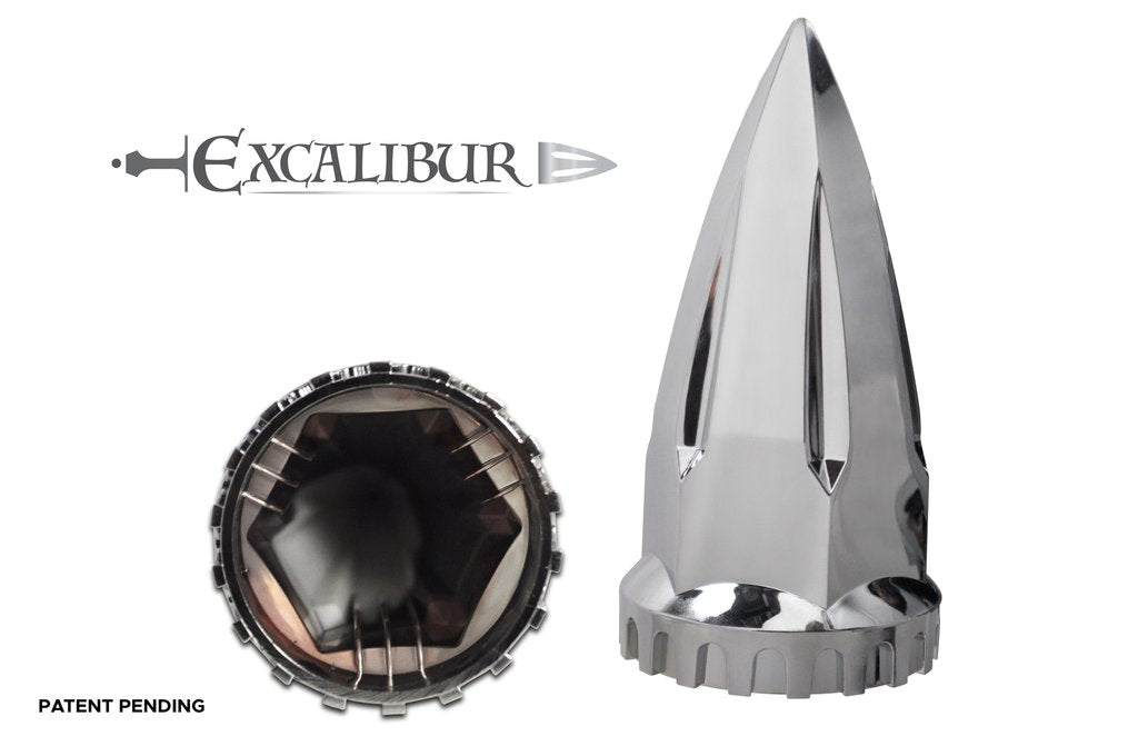 10 Pc Lug Nut Cover Set. 33mm Push-On. Excalibur