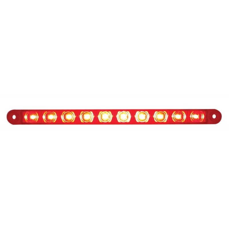 10 Led 9 Stop Turn & Tail Light Bar - Red Led/red Lens Lighting Accessories