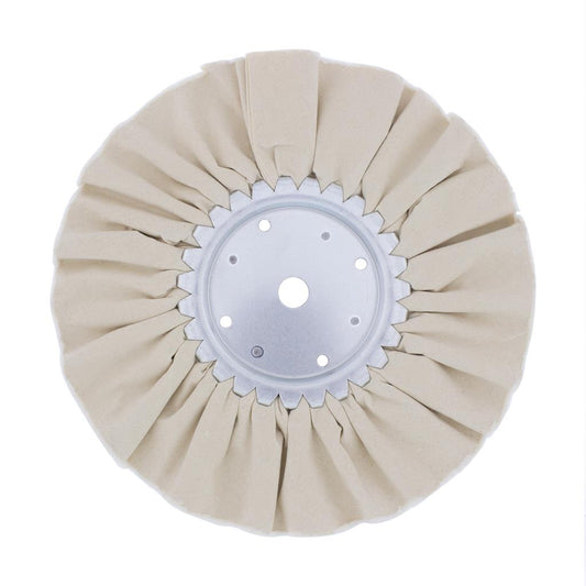 10" White Treated Airway Buff- 16 PLY, 5/8" & 1