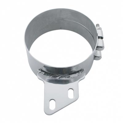 10284- 7" Stainless Butt Joint Exhaust Clamp - Angled Bracket