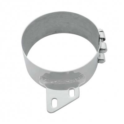 10285- 8" Stainless Butt Joint Exhaust Clamp - Angled Bracket