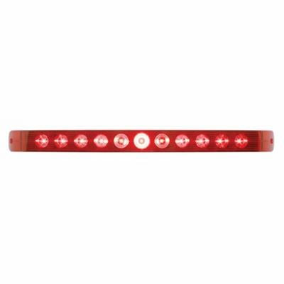 11 LED 17" Stop Turn & Tail Light Bar - Red LED/Red Lens