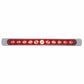 11 LED 17" Stop Turn & Tail Light Bar w/ Bezel - Red LED/Red Lens