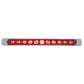 11 LED 17" Stop Turn & Tail Light Bar w/ Bezel - Red LED/Red Lens
