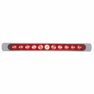 11 LED 17" Stop, Turn & Tail Light Bar w/ Bezel - Red LED/Red Lens