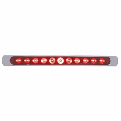 11 LED 17" Stop, Turn & Tail Light Bar w/ Bezel - Red LED/Red Lens