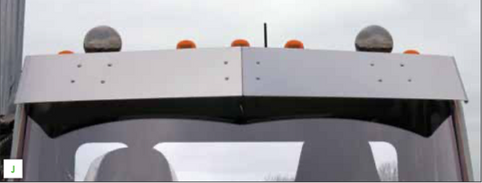 11" Visor Peterbilt 579/567 Day Cab Only