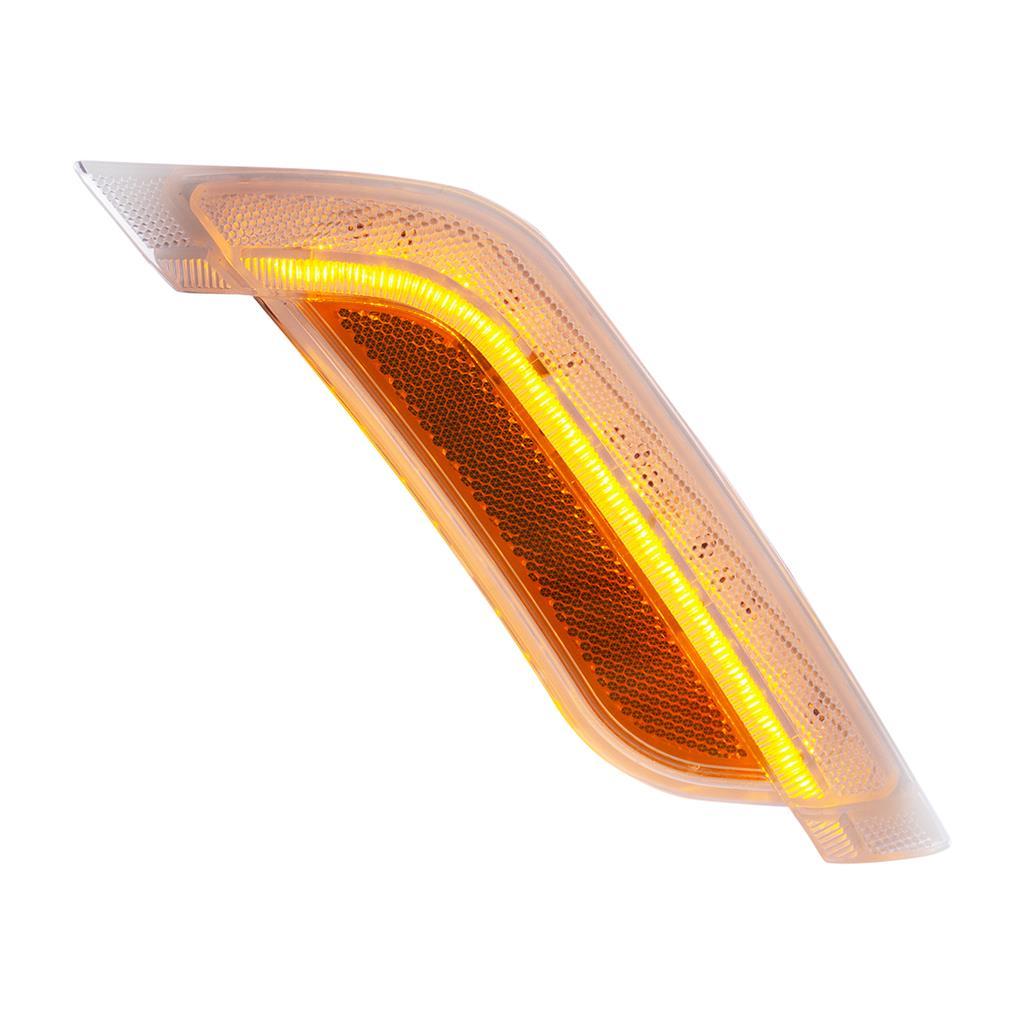 12 Amber LED Fender Turn Signal Light For Peterbilt 579 (2014-2019)& 587 (2011-2019)- Passenger, Clear Lens