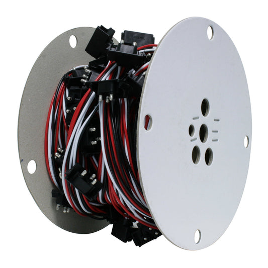 12" Lead Continuous 3-Prong Right Angle Light Plug Wire Harness Roll. 100' Plugs