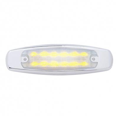 12 LED Rectangular Clearance Marker - Amber LED/Clear Lens