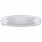12 LED Rectangular Clearance/Marker Light w/ Bezel - Red LED/Clear Lens