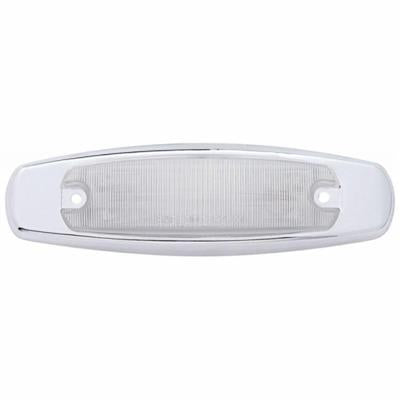 12 LED Rectangular Clearance/Marker Light w/ Bezel - Red LED/Clear Lens