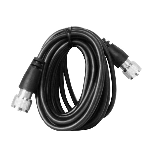 12" Long RG-58 CB Radio Cable w/PL-259 connectors on both ends for plug-to-plug connector